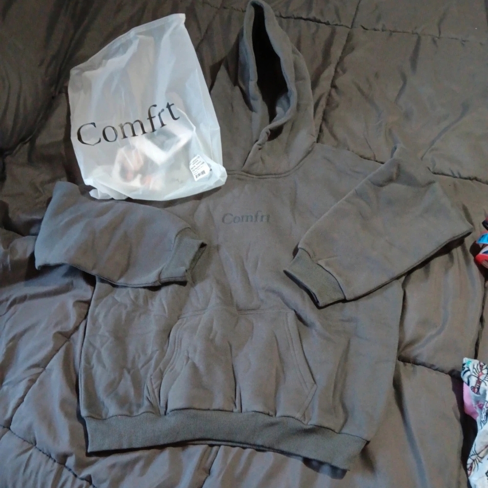 Comfrt Kids' Signature Hoodie Pullover Sweatshirt Steel Gray